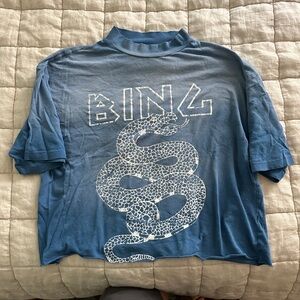Anine Bing Snake crop soft washed tee